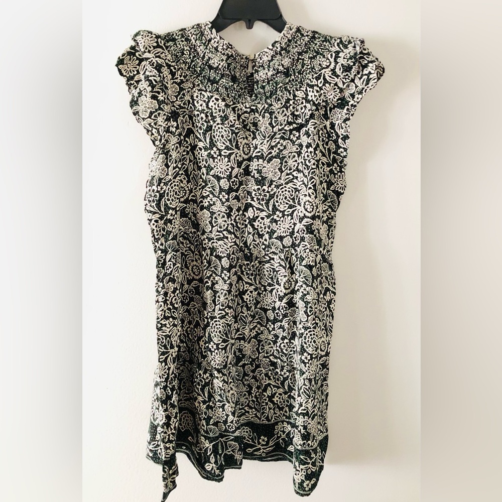 LOFT Floral Smocked Yoke Mini Dress - Picture 5 of 6